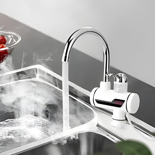 Playpulse 10-Year Warranty Instant Electric Water Heater Faucet Tankless Fast Heating Tap for Kitchen and Bathroom with Adjustable Temperature Control...