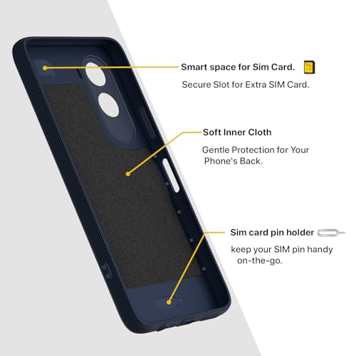 Image of Outlouders Back Cover for Mi Redmi A7 Pro /Poco C85x 5G | Full Camera Protection | TPU Soft Flexible Shockproof Bumper Case (Blue)