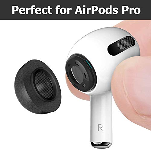 3 Pairs Replacement Ear Tips Compatible with Apple AirPods Pro, Memory Foam in Ear Eartips Accessories Compatible with Airpods Pro/Airpods 3 (L/M/S, Black)