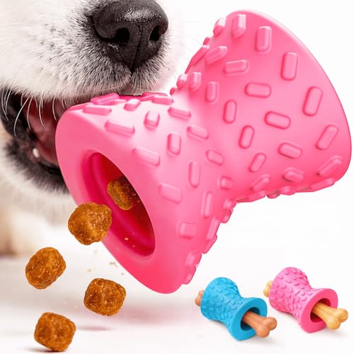 Doudele Dog Puzzle Toys, Treat-Dispensing Puzzle Ball – Interactive Rubber Dog Toy for Small & Medium Dogs, Rolling Reward Game for Training & Slow Feeding