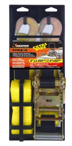 Keeper – 2” X 8’ Heavy Duty Auto Tie-Down With Snap Hooks - 2,000 Lbs. Working Load Limit And 6,000 Lbs. Break Strength #TOP2
