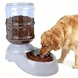 Automatic Dog Feeders,3 Gallon Capacity Gravity Food Dispenser for Large Dogs,Automatic Dog Feeder Large Breed, Pet Feeder Station Food Dispenser