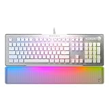 Éclairage AIMO Turtle Beach Vulcan II MAX Blanc - Clavier Optique Mécanique - Commutateurs Optiques Titan II - Compatible USB 2.0 ou Supérieur - 104 touches - Azerty - Blanc