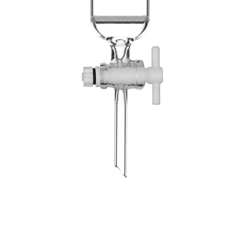 stonylab Colonne de Chromatographie en Verre Borosilicate, Chromatography Column 24/40 Joint avec Disque Fritté et Robinet en PTFE, Longueur Effective de 300 mm et Colonne de 40 mm O.D