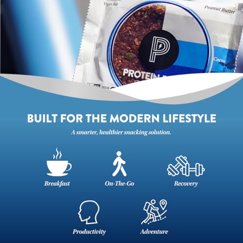 Image of Protein Puck Plant Based Protein Bars 16 Count 3.25oz Full Size MightyMoxie | Snacks with Vegan Protein, Gluten Free, Non Dairy, Kosher Certified Non GMO Premium Healthy Bars