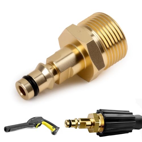 Pressure Washer Adapter, M22 14MM Fitting Hose Connector, Compatible with Karcher K1~K7 Pressure Washer Gun, Pressure Washers Hose Adapter with Quick Connect Hose Fittings, Durable and Leak-Proof