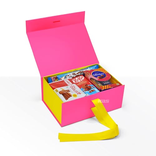 Image of RBS - Foldable Gift Box (23 X 16 X 10Cm) Decorative Gift Boxes For Packaging Empty Gift Packing Box Reusable Gift Boxes For Gifting Multipurpose Gift Box For Birthday Gifting (Honey Rose)