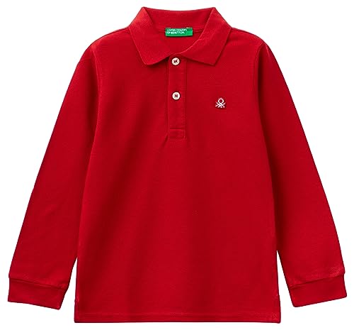 United Colors of Benetton Camiseta Polo M/L 3089g3009 Camisa, Rojo 0v3, 3 años para Niños