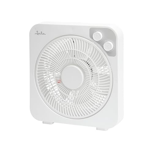 JATA JVVS3016 - Ventilador de Suelo con 3 Niveles de Ventilación. Con temporizador. Caudal de aire: 1017 m3/h. 6 aspas. Con asa de transporte. 45 W. Solo 58 dB. Desconexión automática