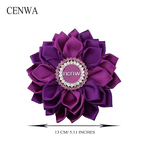 Image of CENWA Sorority Brooch Gift for Women Purple Flower Brooch Pin Sisterhood Sorority Jewelry