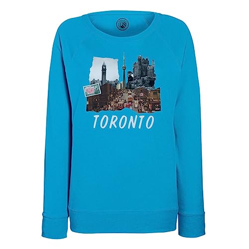 Sweatshirt femme Toronto vintage pull ample style Canada voyage imprimé carte postale