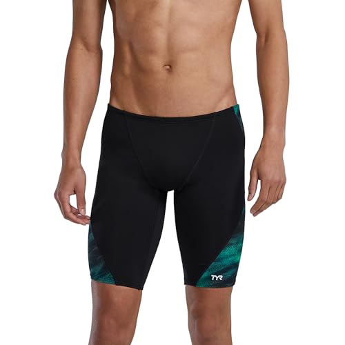 TYR Men's Durafast Elite Blade Splice Jammer Swimsuit Swim Trunks