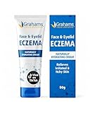 Grahams Natural Face & Eyelid Eczema Cream - Treatment for Eczema, Dermatitis, Itch Relief, Redness, Inflammation & Very Dry Skin - with Colloidal Oatmeal - Hypoallergenic & Steroid-Free, 50g