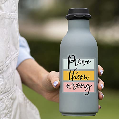 Pegatinas Prove Them Wrong transparentes para portátil y botella 3