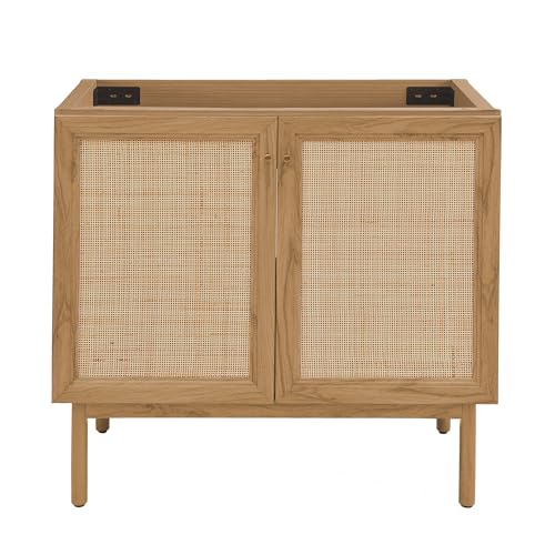 Image of Classe 36 inch Bathroom Vanity in Oak Cabinet Only Bath Sink Cabinet Sink Included