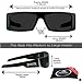 Locs Super Dark Sunglasses Mens Black Wrap Around Lowrider Gangster Cholo Vintage Flat Top