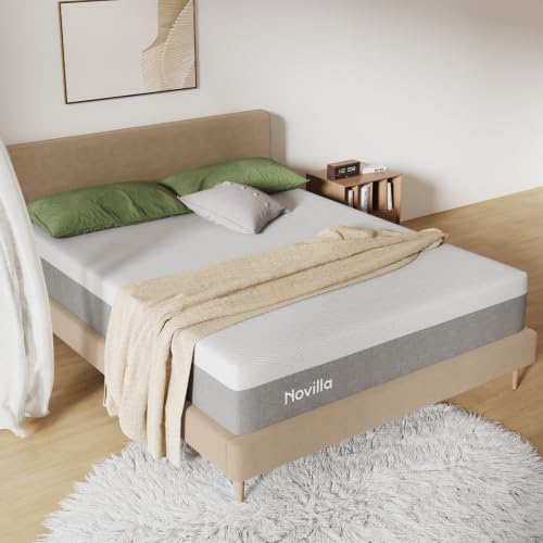 Image of Novilla Mattress Twin, 8-Inch Gel Memory Foam Mattress for Pressure Relief, Enhanced Support & Plush Comfort, Twin Bed in a Box, Bliss