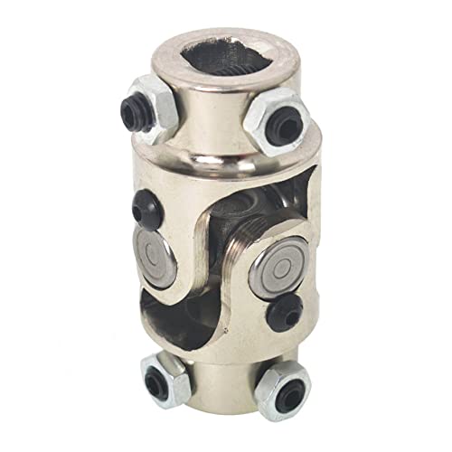 Munirater 1-Pack 3/4 Dd X 3/4 Dd Chrome Single U-Joint Steering Shaft Universal Joint Replacement For Grinding Machines Automotive Part Levelers Automated Partking Lifts #TOP2