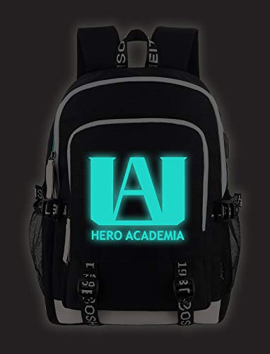 Roffatide Anime My Hero Academia Backpack Luminous Printed College School Bag Laptop Backpack With Usb Charging Port & Headphone Port #TOP4