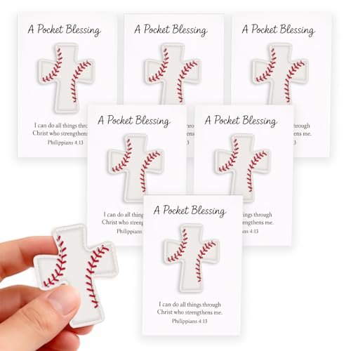 Gosodeny 6 Set Baseball A Pocket Blessing with Gift Cards Pockets Blessing Baseball Encouragement Gifts nspirational Baseball Keepsake for Players and Coaches Sports Lovers Team