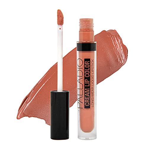 Palladio Long-Wear Cream Lip Color Liquid Lipstick, transfer proof high intensity color pigment, smooth lightweight formula