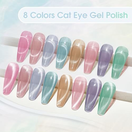 Set 8 Esmaltes Gel Cateye Pastel ROSALIND miniatura 3