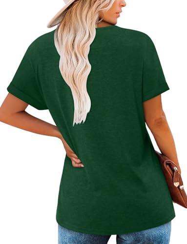 KISSMODA Summer Short Sleeve T Shirt Loose Fit Casual Dressy Women Top 2025 Trendy Ladies Fashion Blouses(S-3XL)