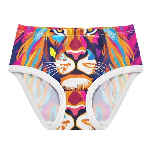 Colorful Lions Toddler Underwear Custom 2t Cotton Little Girl Panties Animals Undies Kids Briefs