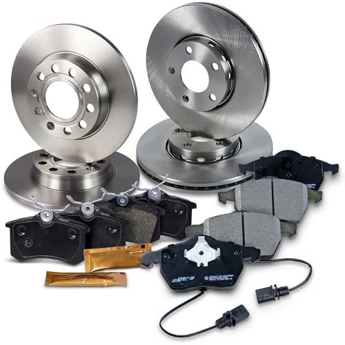 ATEC GERMANY Juego de frenos incl. discos de freno delanteros Ø 288 ventilados+traseros Ø255 macizos+pastillas de freno delanteras y traseras AUDI A4 B6 (8E2)(8E5)(8H7),A4 B7 (8EC)(8ED)(8HE),SEAT EXEO