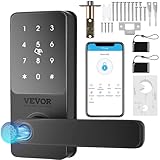 VEVOR Smart Lock, 5-in-1 Smart Door Knob, Fingerprint Deadbolt with App Control, Keyless Entry Door Lock with Handle, Bluetooth Smart Lock, Biometric Door Lock, Keypad Digital Door Lock for Front Door