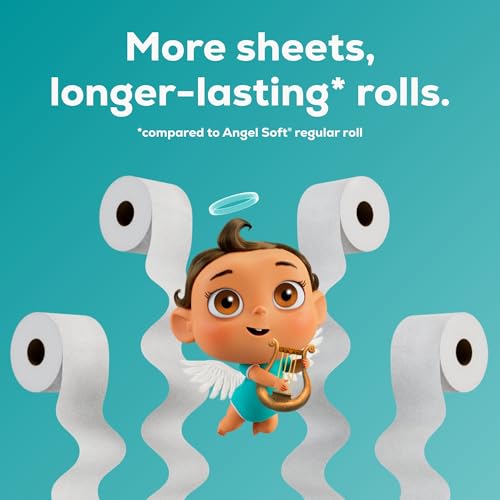 Angel Soft Ultra Toilet Paper, 6 Mega Rolls = 24 Regular Rolls, 2 Ply Toilet Tissue