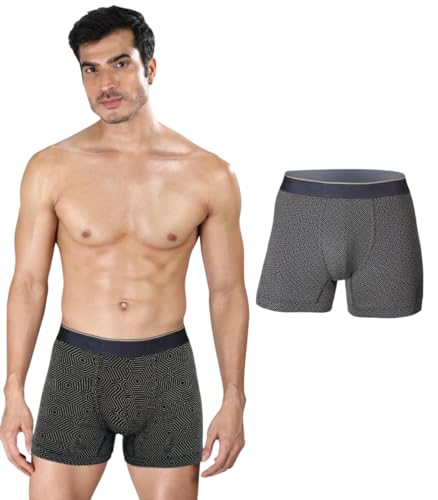 Image of DEON Pack of 2 Micromodal Luxury Print Trunk for Men | Non Itch No Chaffing Sweat Proof