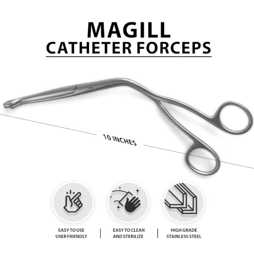 Image of Magill Forceps EMT Anesthesia Stainless Steel Surgical Instruments 10 inch Adult Size