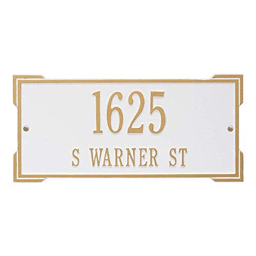 Whitehall™ Personalized Cast Metal Address Plaque -The Roanoke Plaque. Made In The Usa. Beware Of Import Imitations. Display Your Address And Street Name. #TOP6