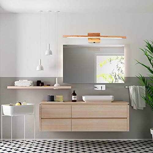 Lampe de miroir à LED en bois massif de 60cm pour coiffeuse