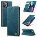 Produktbild König Design Handhülle kompatibel mit Apple iPhone 14 Plus Schutzhülle Case Cover Kartenfach Blau