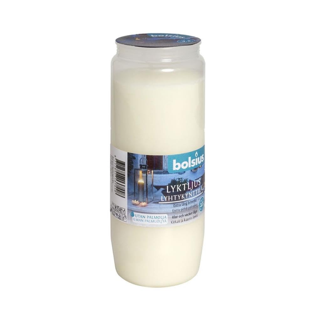BOLSIUS White Memorial Lantern Candle Refill