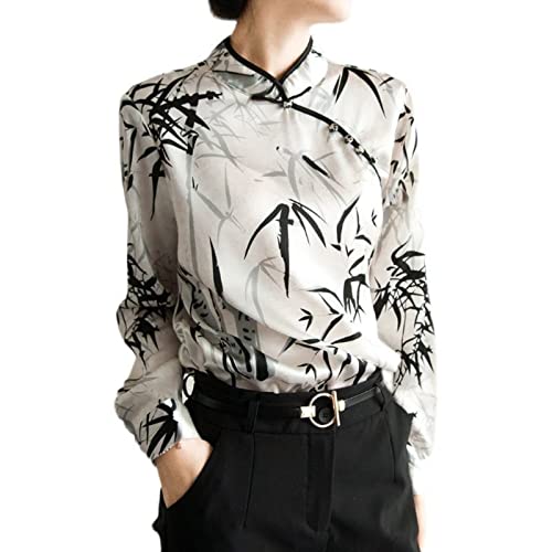 WINDEHAO Blusa estilo chino Qipao estilo chino Cover