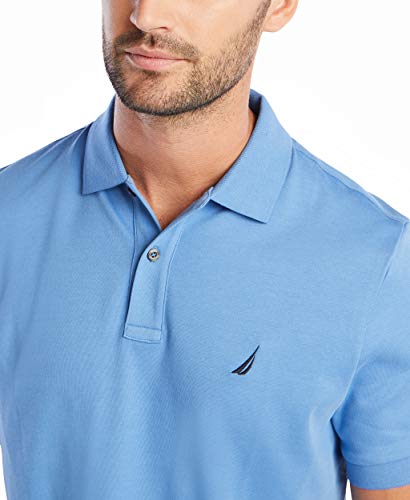 Image of Nautica Men's Classic Fit Short Sleeve Dual Tipped Collar Polo Shirt