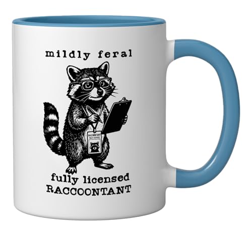 Taza de Cerámica con Diseño de Mapache Contador miniatura 2