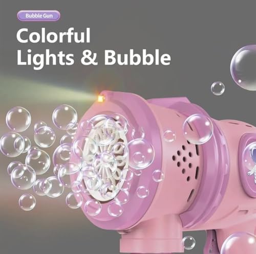 Image of Automatic Bubble Gun Toys for Kids 1Pc Bubble Machine Gun Game with 2 Liquid Bottle Leak Proof Gun for Boys & Girls Bubble Blower Outdoor & Indoor Playset Birthday Gift for Children