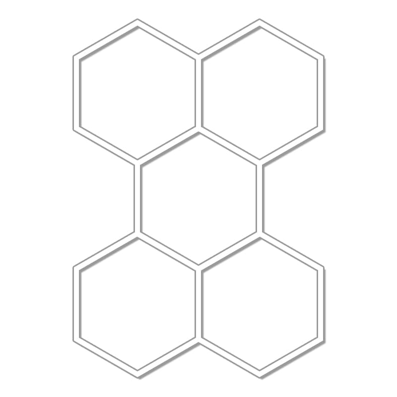 Hexagon Garage Lights, 3 Niveles de Ajuste de Brillo Led de 25 Paquetes, 216W, 25920LM, Luzes de Techo para Garaje, Centro Comercial, taller y Detallado de Coches