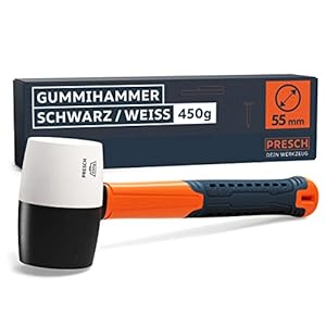 Presch 10156 Gummihammer Schwarz/Weiß 450g