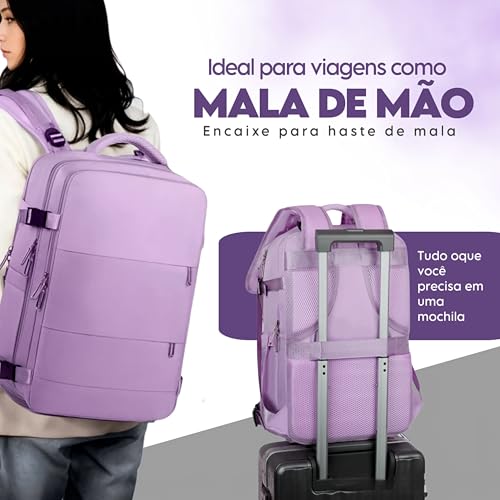 Mochila Executiva Premium Viagem Faculdade Trabalho Bagagem Mala de Mão Grande Impermeável Com Compa