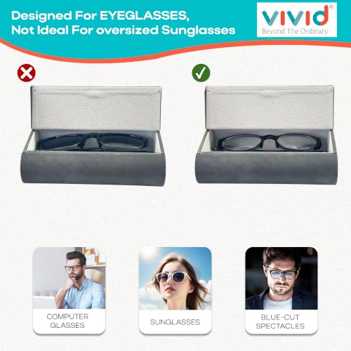 Image of VIVID Unisex Specs Magnetic Eyewear Dabbi Faux Leather Hard Case Cover