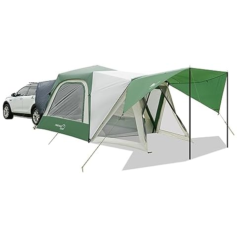 GEERTOP Large Instant SUV Tent for Camping 6 Person Car Tailgate Tent Attachment to SUV with 6' x 7' Screen Room Vestibule Awning Porch Cover