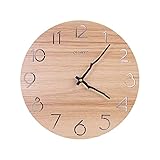 [BATTERIE BETRIEBEN] - Es wird empfohlen, eine AA-Kohlebatterie für die wand uhr zu verwenden (Batterie nicht im Lieferumfang enthalten). Die Alkalibatterie oder eine wiederaufladbare Batterie kann die Lebensdauer des Mechanismus verkürzen und die Genauigkeit der Zeit beeinträchtigen