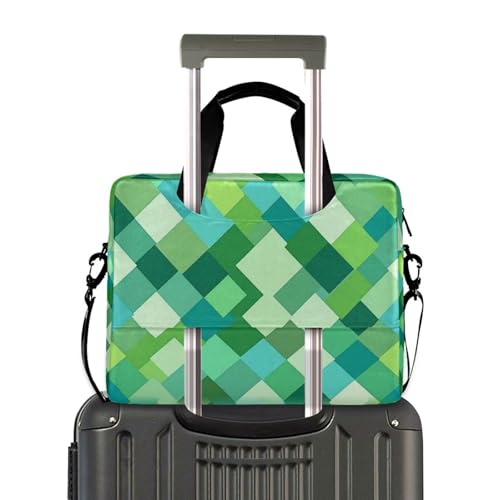 Sacoche ordinateur portable 15,6" vert turquoise rhomboïde robuste