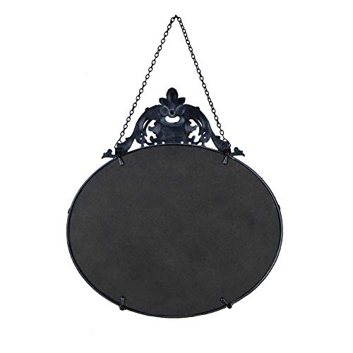 Nikky Home Rustic Decorative Metal Oval Wall Mounted Small Victorian Mirror For Home Decor Decoration, 10" X 13" #TOP6