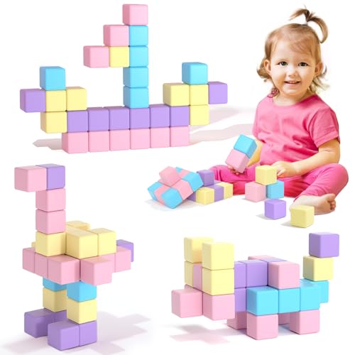 Image of Magnetic Blocks for Toddlers Ages 3-5 Macaron 1.21 Inches Magnetic Building Blocks for Kids Ages 4-8 Gifts Montessori Magnet Cubes Sensory Toys for 3+ 4 5 6 7 Year Old Girls Boys Birthday Christmas